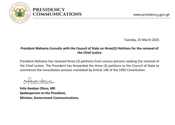 Mahama consults Council of State on petitions to remove Chief Justice