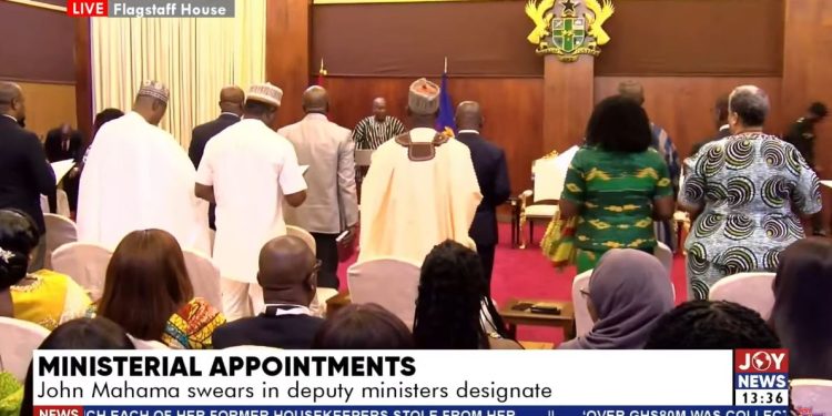 mahama swears in minister of state deputy ministers