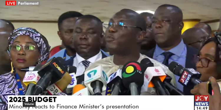 minority slams ndcs 2025 budget amin adam labels promised jobs as sakawa jobs