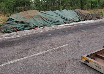 Narrow escape for driver, mate as vehicle capsized with goods at Kabampe