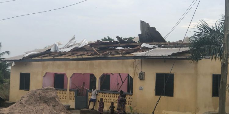 rainstorm wreaks havoc in akatsi south