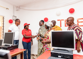 Telecel Ghana volunteers hand over fully renovated ICT Lab to Anfoega E. P. Primary School