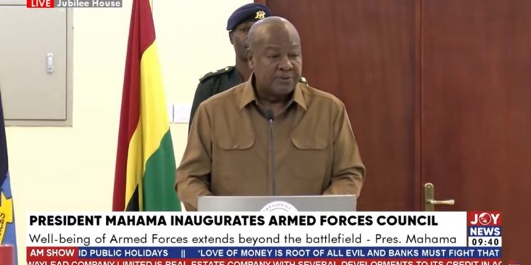 the decisions you make shapes the future of our armed forces mahama to military chiefs