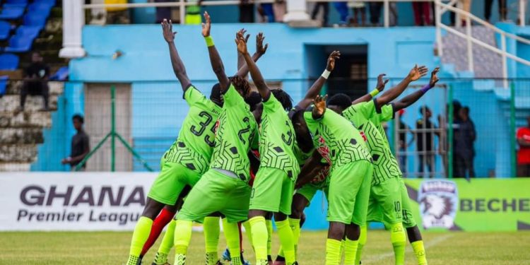 they just came to play long balls bechem uniteds kofi tompuo takes aim at hearts of oak