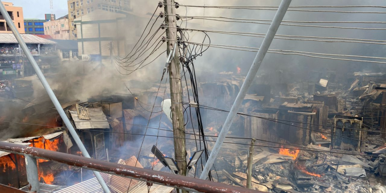traders blame intermittent power cuts for adum fire outbreak