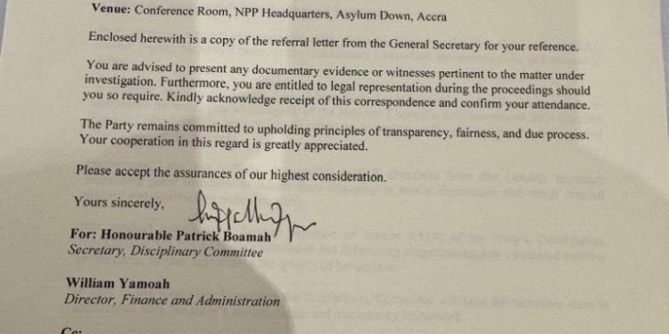 adwoa safo to face npp disciplinary committee on monday