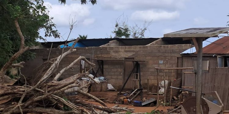 akatsi south mce appeals for further support as rainstorm victims receive relief items