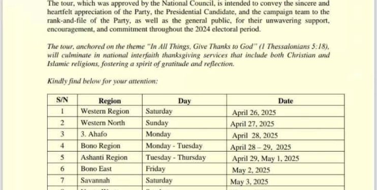 bawumia npp begins nationwide thank you tour