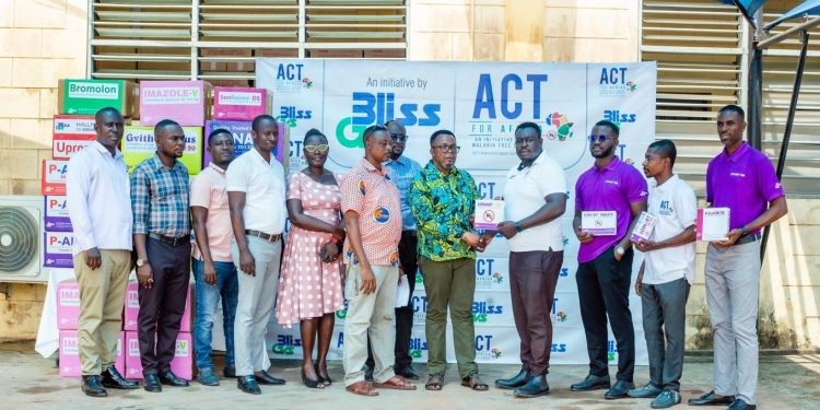 bliss gvs pharma donates anti malaria drugs to regional medical stores takoradi and tamale teaching hospital