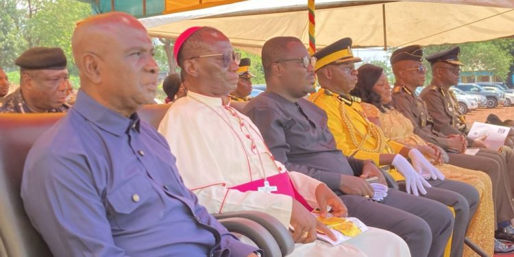 bono regional prison commander honoured at a pull out ceremony after 32 years of service