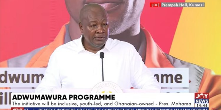 former galamsey workers to be considered for adwumawura programme mahama