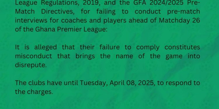 gfa charges berekum chelsea and accra lions over pre match interview breach