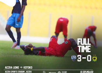 GPL 2024/25: Asante Kotoko relinquish top spot after heavy defeat to Accra Lions