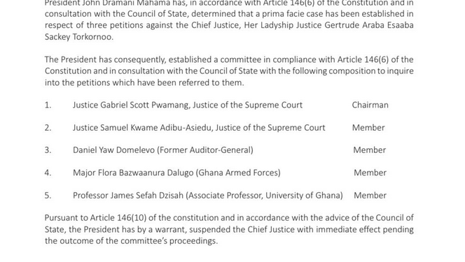 i dont see mahama reinstating cj even after probe sam okudzeto
