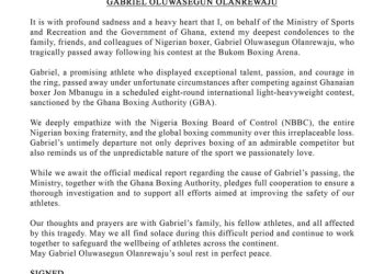 Kofi Adams sends condolences to family of late Nigerian boxer following death in Ghana