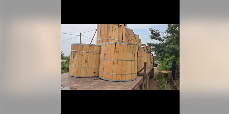 suspected stolen ecg cables found in gomoa awombrew truck driver arrested a plus