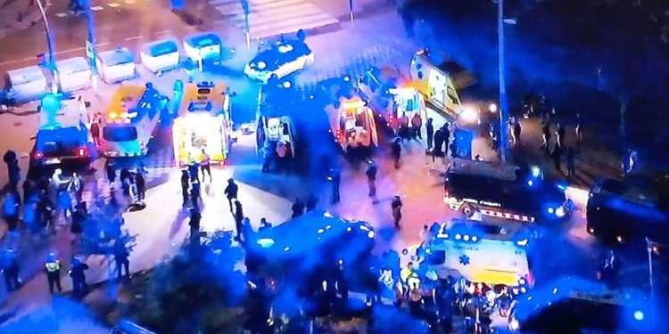 13 injured as car crashes into crowd at Espanyol-Barcelona match 1 13 injured as car crashes into crowd at espanyol barcelona match