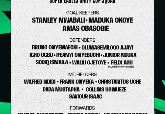 2025 unity cup nigeria announce squad for four nation tournament