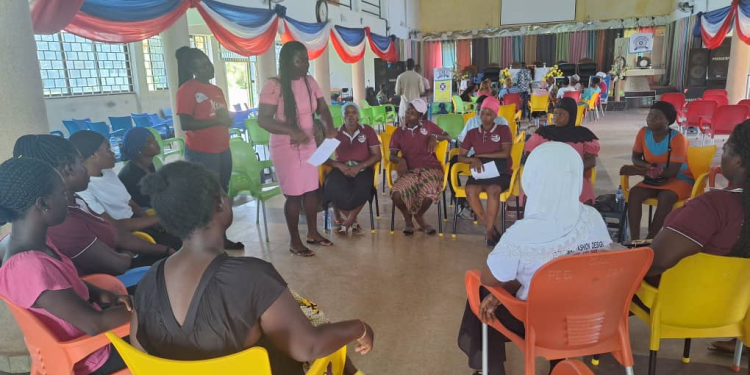 actionaid ghana cmce sensitise women on sexual harassment exploitation and abuse