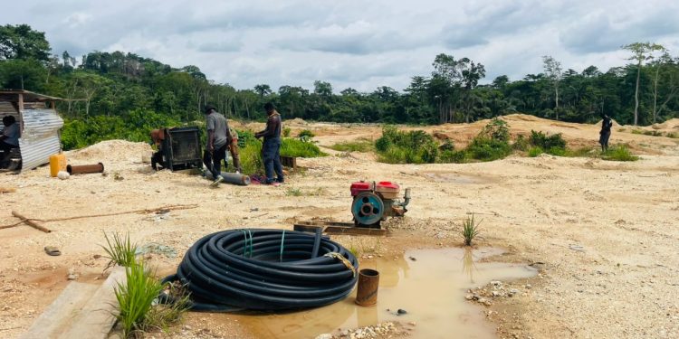 anti galamsey taskforce seizes 4 excavators at samreboi