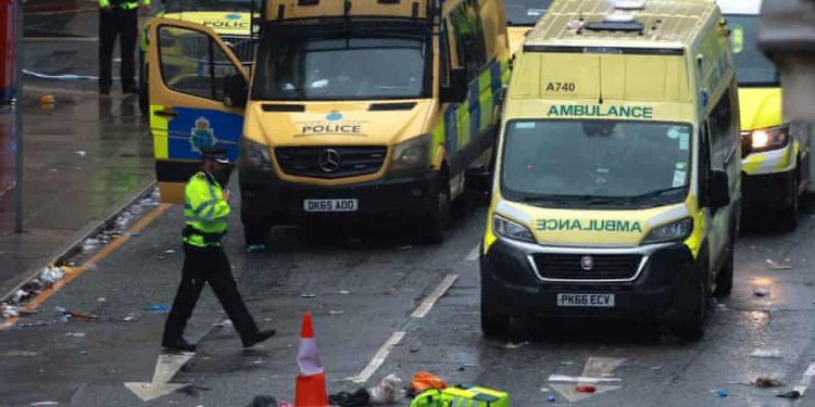 dozens injured after car ploughs into crowd at liverpool fc victory parade