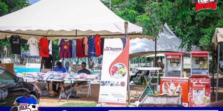 excitement peaks at hitz fms rep ur jersey at aviation social centre ahead of ucl final