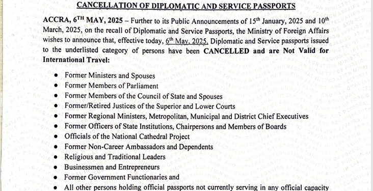foreign affairs ministry revokes 701 diplomatic and service passports