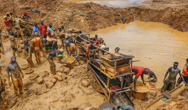 galamsey near police barrier in wassa japa sparks outrage