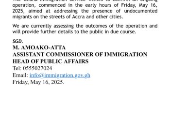 Ghana Immigration Service carries out operation targeting undocumented migrants in Accra
