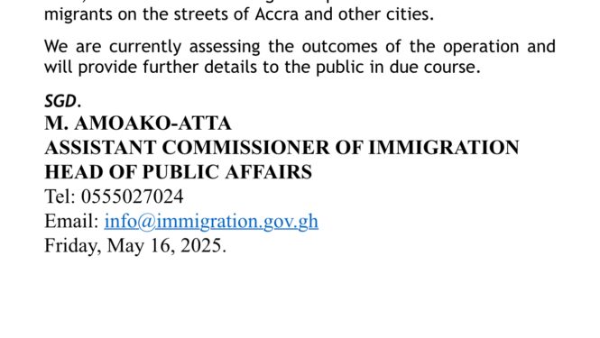 ghana immigration service carries out operation targeting undocumented migrants in accra