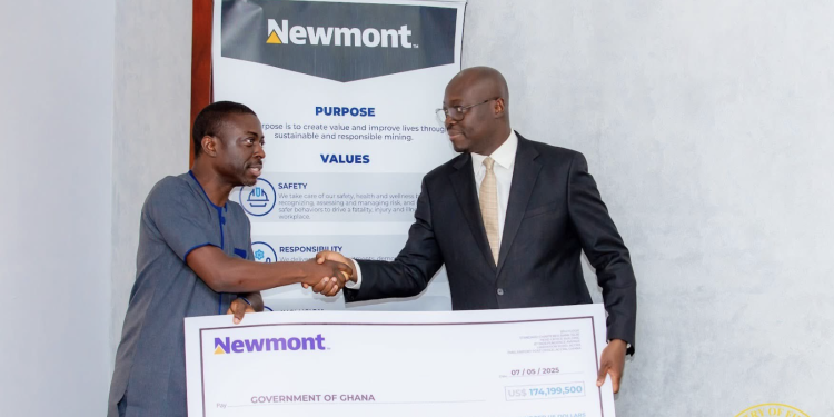 government receives 174m as part payment from sale of newmonts akyem mine
