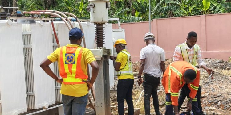 gridco ecg assure obuasi residents of power after substation fire