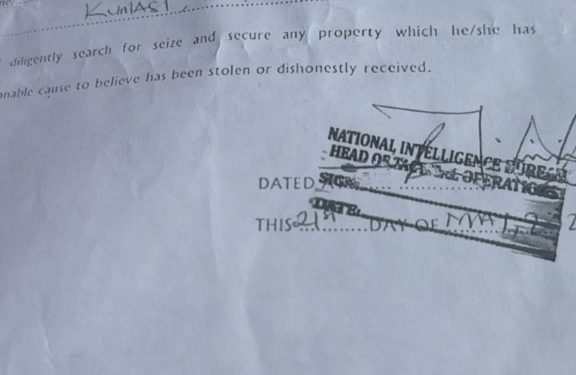 joint police and national security operatives storm wontumis residence with search warrant