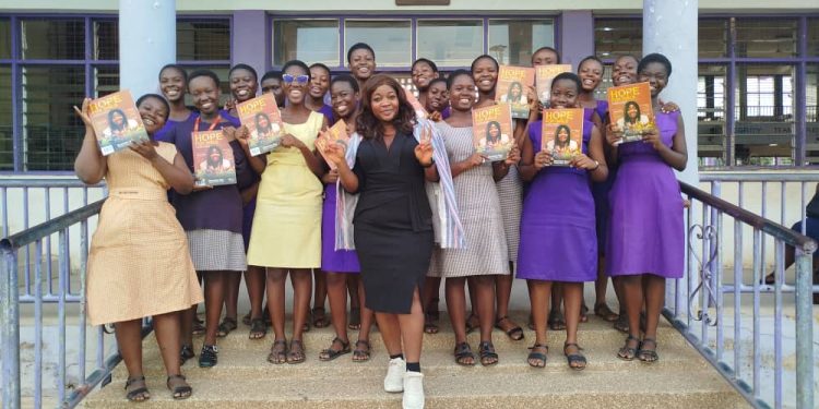 krobo girls senior high 3 others receive hope for girls book to mark world menstrual hygiene day