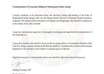 Mahama Ayariga condemns murder of Bongo NHIA director