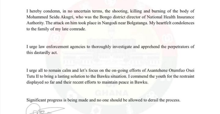 mahama ayariga condemns murder of bongo nhia director