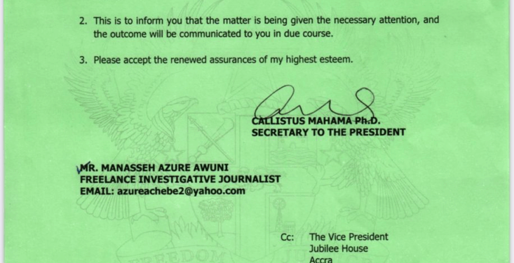 mahama responds to manasseh awuni over zoomlion yea contract petition