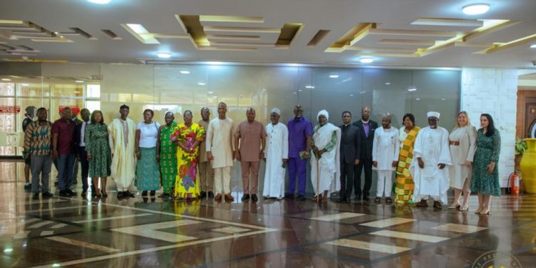 mahama swears in reconstituted board of national peace council