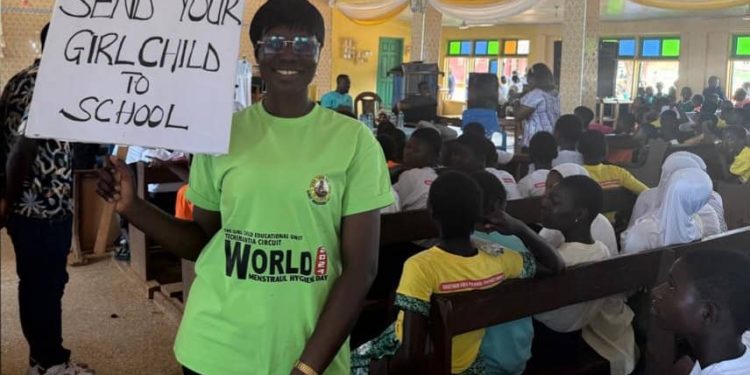 menstrual hygiene day tano south mce ges sensitise girls on proper management of periods