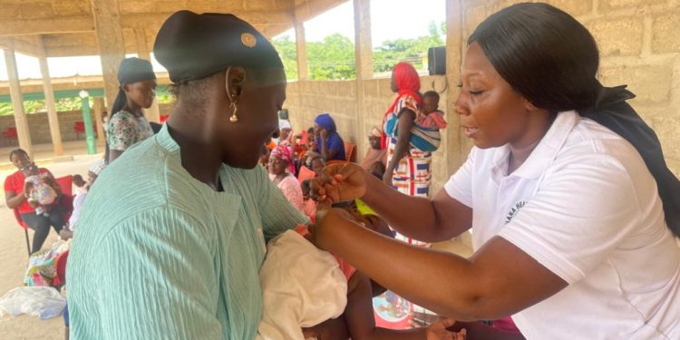 nana amoasi vii foundation marks child health week with free services in ekumfi abor