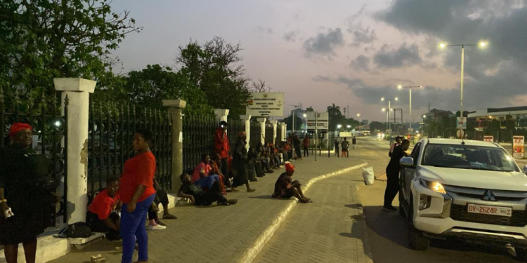 npp coalition of political parties protest in accra over chief justice suspension