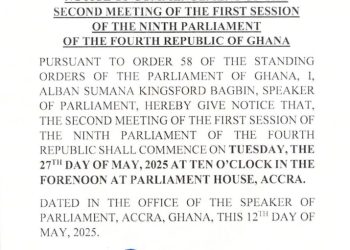 Parliament resumes on May 27 – Speaker announces