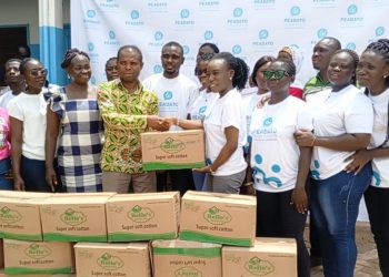 Pedato Foundation donates sanitary pads at Adagya D/A School to fight period poverty