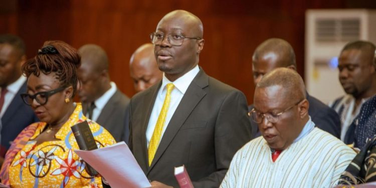 photos mahama swears in new members of ndpc