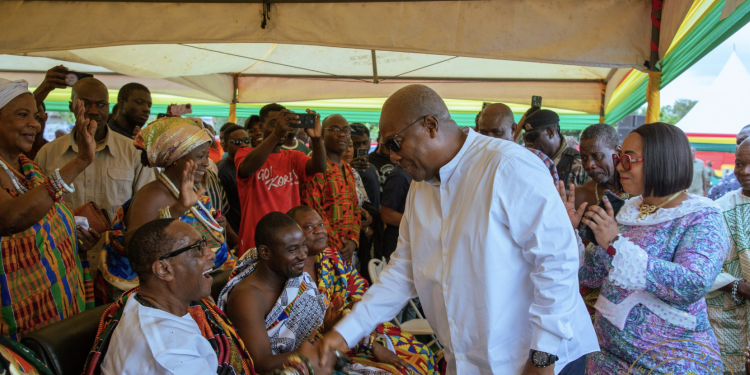 president mahama assures chiefs and people of greater accra of good roads