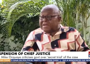 Prof. Mike Oquaye accuses gov’t of ‘secret trial’ of Chief Justice