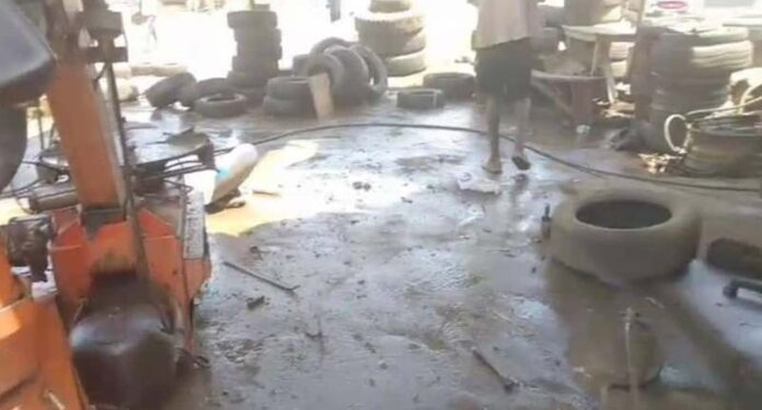 three injured after explosion at vulcaniser shop in new nkusukum
