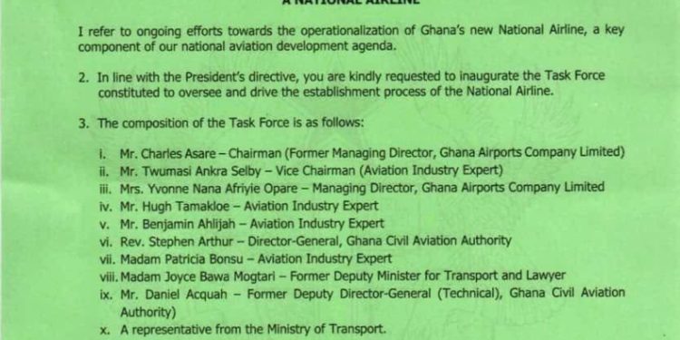 transport minister inaugurates 10 member task force to establish new national airline