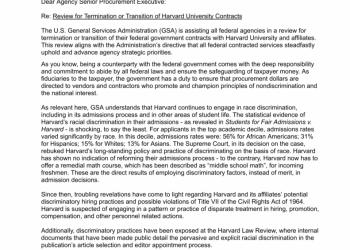 Trump administration moves to cancel all remaining federal contracts with Harvard