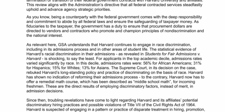 trump administration moves to cancel all remaining federal contracts with harvard